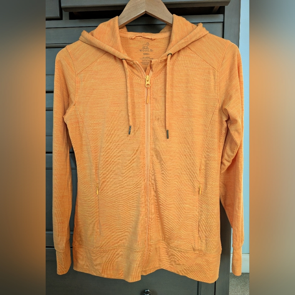 Woolx Ryann Women's S Zip Hoodie in Apricot